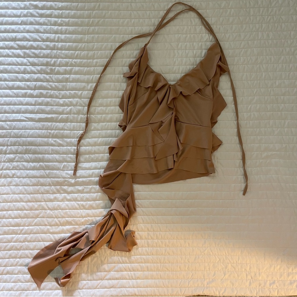 Tiered Ruffle Halter Top - Picture 2 of 4